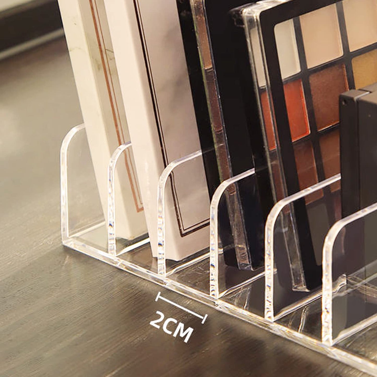 Halyuhn Acrylic Mail Holder 2 Pack, 7 Slots Clear Desk Organizer for Sorting Mail, Clear Bill Money Organizer for Envelope, Card and Makeup, Cash Tray for Cash Stuffing, Use in Home and Office