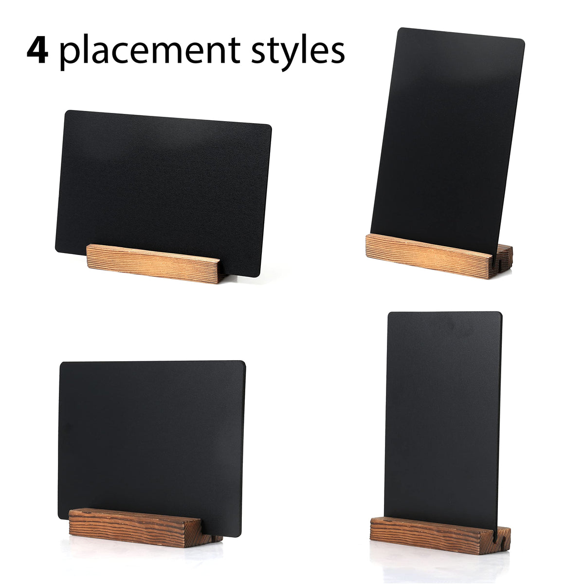 NEWNEWSHOW 3Pack 5.1x7.9 in Blackboard Sign Double Sided with Wood Base Message Chalkboard Erasable Message Board Sign with Wood Base for Shop Wedding Kitchen Home Party Decoration