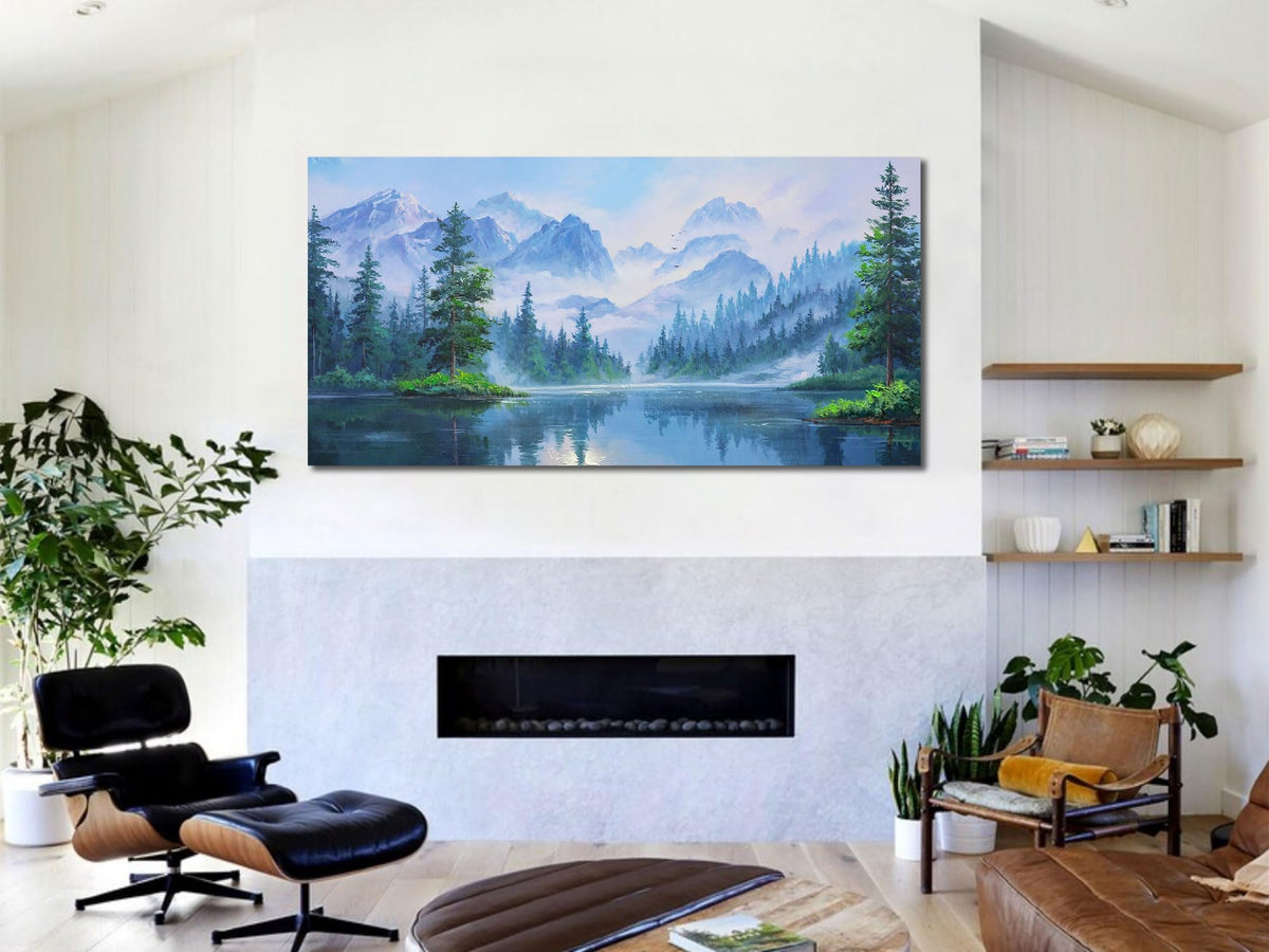 Ardemy Large Landscape Wall Art Nature Canvas Textured Forest Scenery Pictures Wall Decor Living Room Paintings Artwork Bedroom Home Office,40"x20"