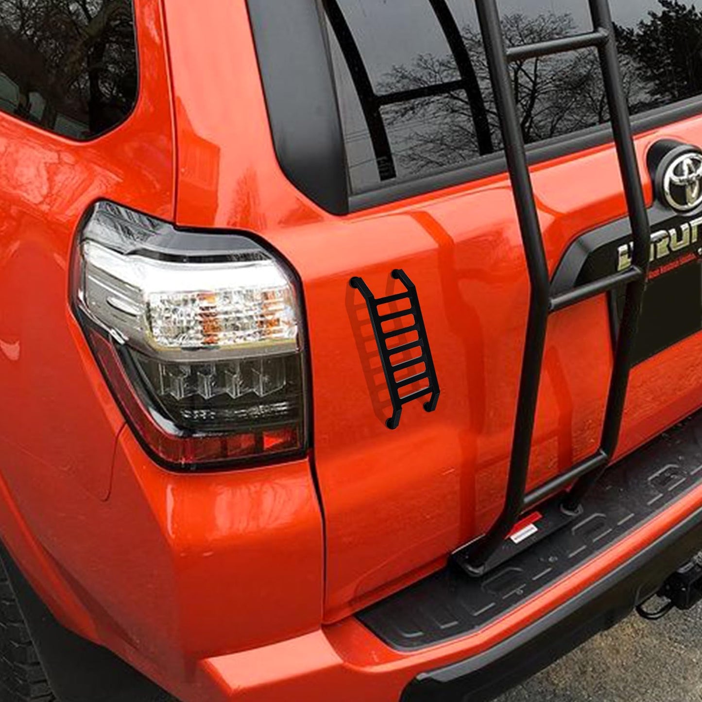A Little Ladder Magnet for Car, Mini Step Ladder Magnet that Can Be Installed on Multiple Surfaces, Made of Aluminum Alloy, Suitable for Cars, Refrigerators, Dishwashers (Black-01)