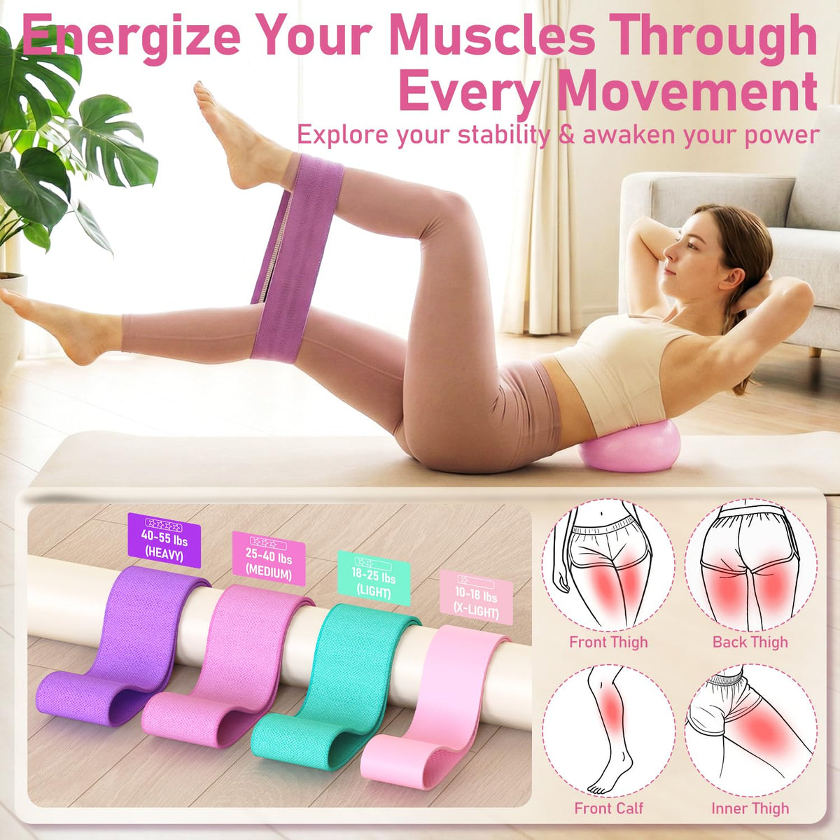 Pilates Kit for Home Workouts, Pilates Essentials Kit for Women, Better Me Pilates Kit,Pilates Equipment with 14.5"Pilates Ring Set,9" Yoga Ball,Cooling Towel,6 Pilates Resistance Bands for Stretching