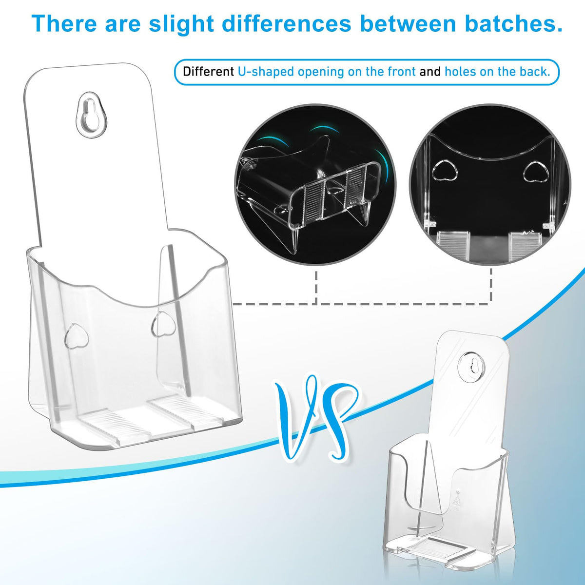 xydstay Acrylic Brochure Holder 4x9 Inches Slant Back Design, Clear Display Stand, Plastic Table Stand Sign Holder,Pamphlet Holder Flyer Holder,Display Stand,Table Signs Plastic Paper Holder for Office, Home, Store, 2 Pack
