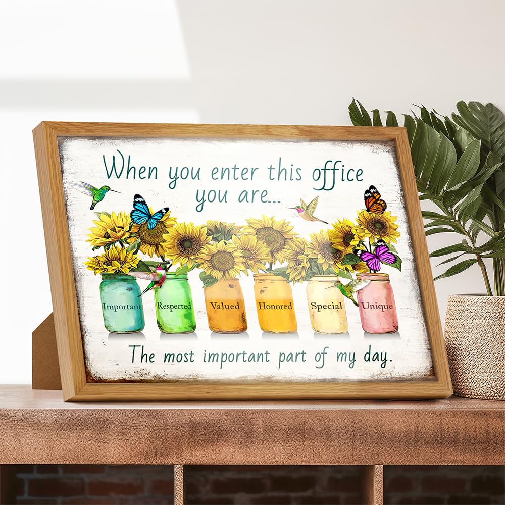 Inspirational Posters For Office 11x14 FRAMED - Inspirational Quotes Workplace Wall Decor - positive affirmation Home Office Decor - Teamwork Posters - Entrepreneur Gifts - Motivation Poster Print