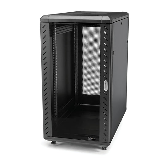StarTech 18U Enterprise-Grade Server Rack Cabinet, 19in Enclosed 4-Post Rack with 33in (83cm) Mounting Depth and 1764lb (800kg) Weight Capacity