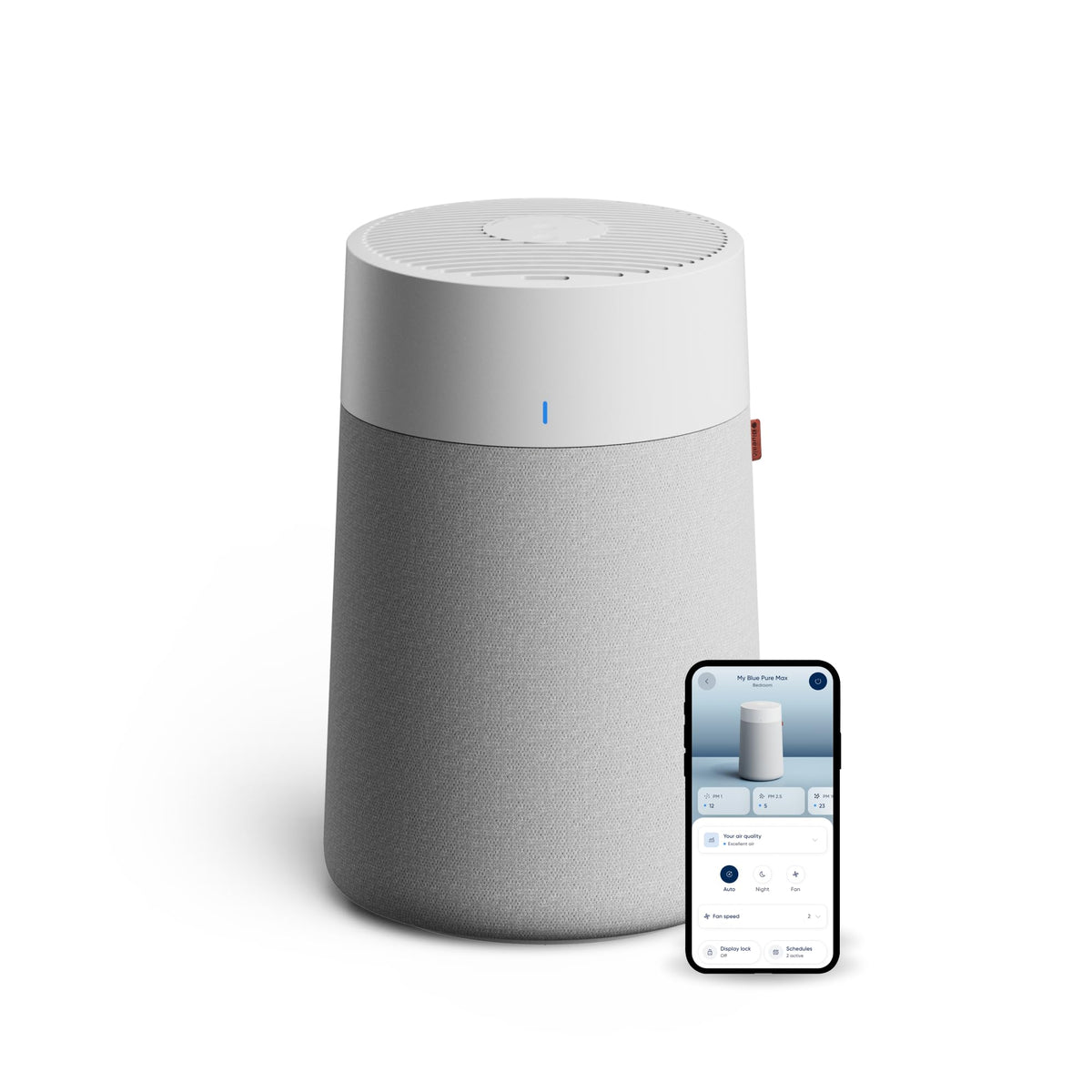 BLUEAIR Blue Pure 511i Max Smart Air Purifier for Bedroom & Small Rooms up to 926 Sq Ft, HEPASilent Air Cleaner for Pets, Allergies, Smoke & Dust, Quiet WiFi Air Purifier with Auto Mode