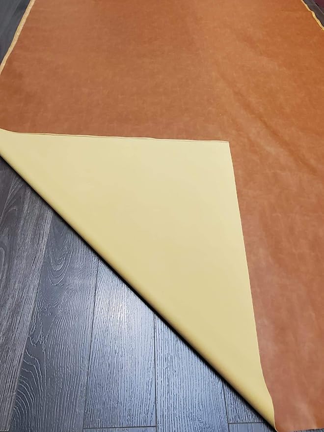 NAT Leathers | British Tan Soft Faux Vegan PU Leather by The Yard Synthetic