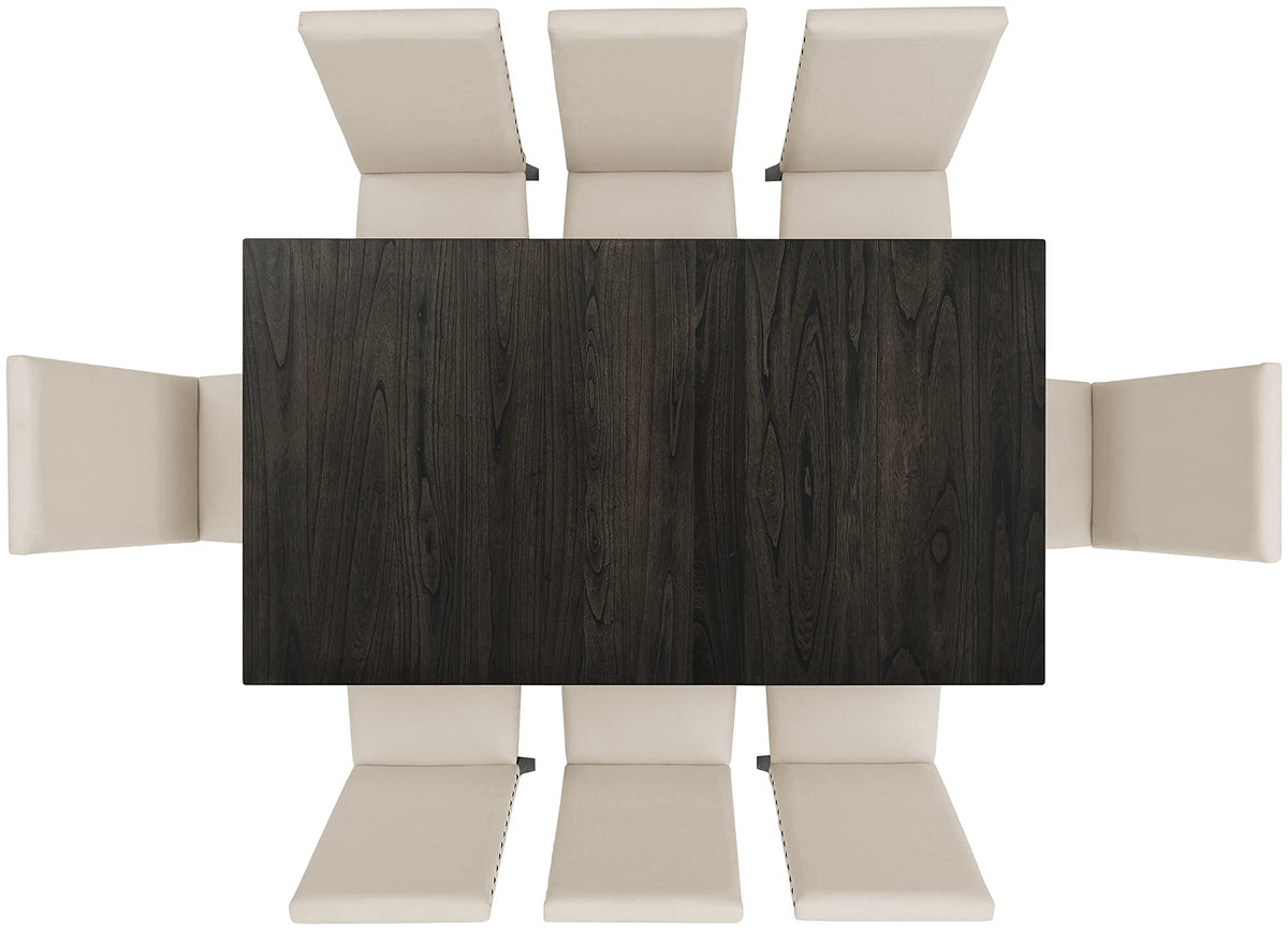 Crosley Furniture Hayden 9-Piece Modern Farmhouse Dining Table Set for 8 with Parsons Chairs, Slate