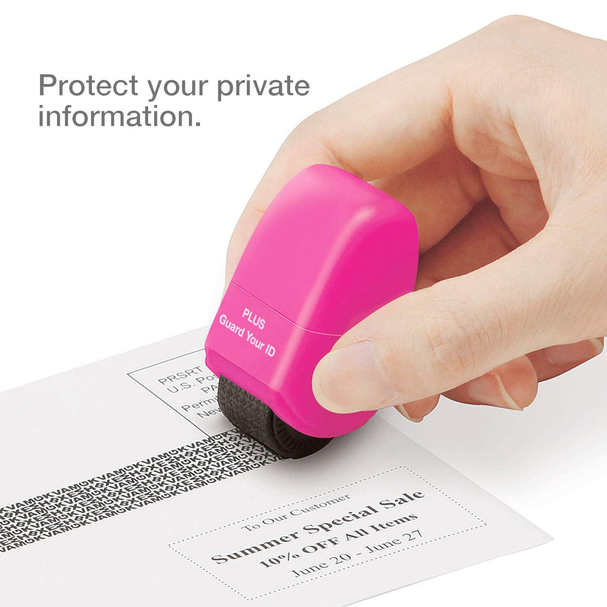 Guard Your ID Identity Protection Stamp Roller, Deluxe Multi-Color 4-Pack
