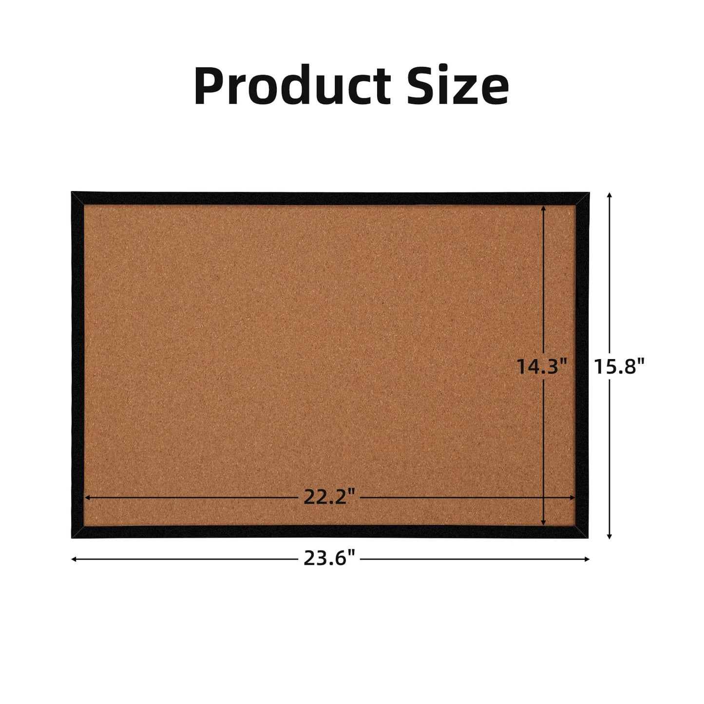 16” x 24” Cork Boards for Walls with Black Wooden Frame 1pack, Double Sided Office Board for Wall Organizer, Bulletins Board Decorative Hanging Pin Board for School, Home & Office, Notice Board