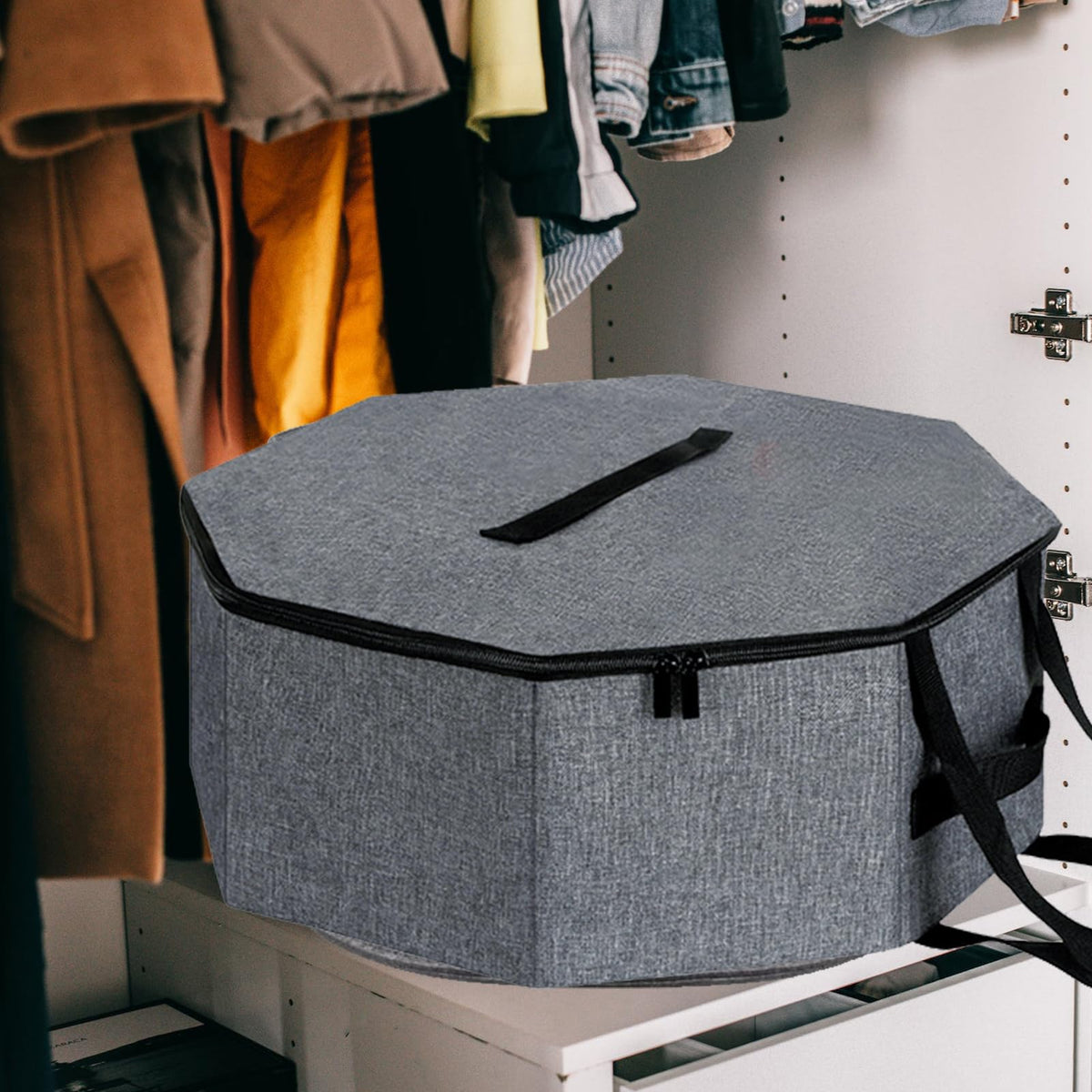 SHWWQUE Hat Storage Box,Hat Boxes for Women Storage,Cowboy Hats Holder for Travel,Wide Brims Hat Carrier Case,Stuffed Animal Toy Organizer,Hat Box Closet Organizers and Storage,Hat Boxes for Men