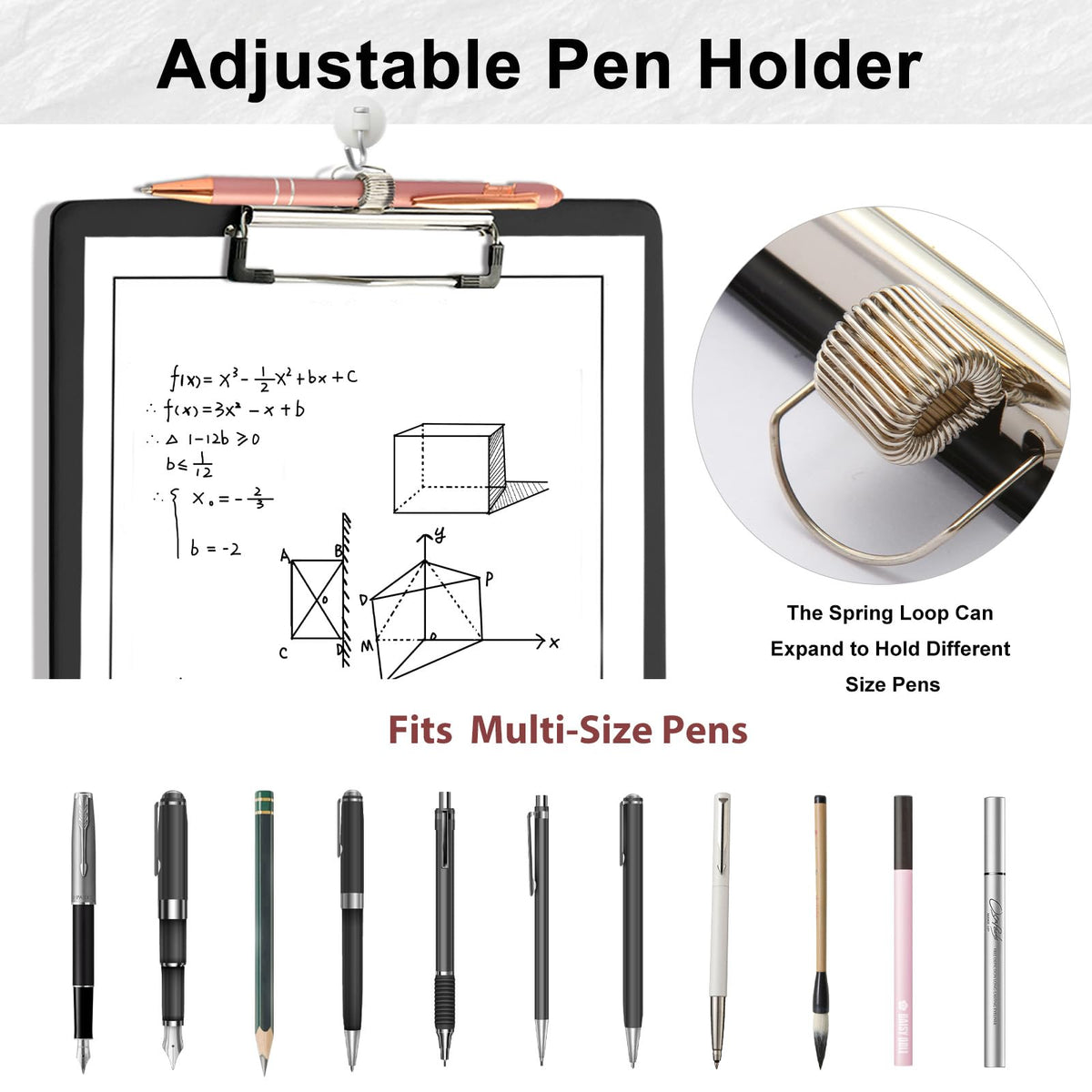 6Pcs/Set A4 clipboard with Pen Holder, Holds up to 100 Sheets of 8.5x11 Paper，Plastic clipboard for Nurse, Kids,Teacher