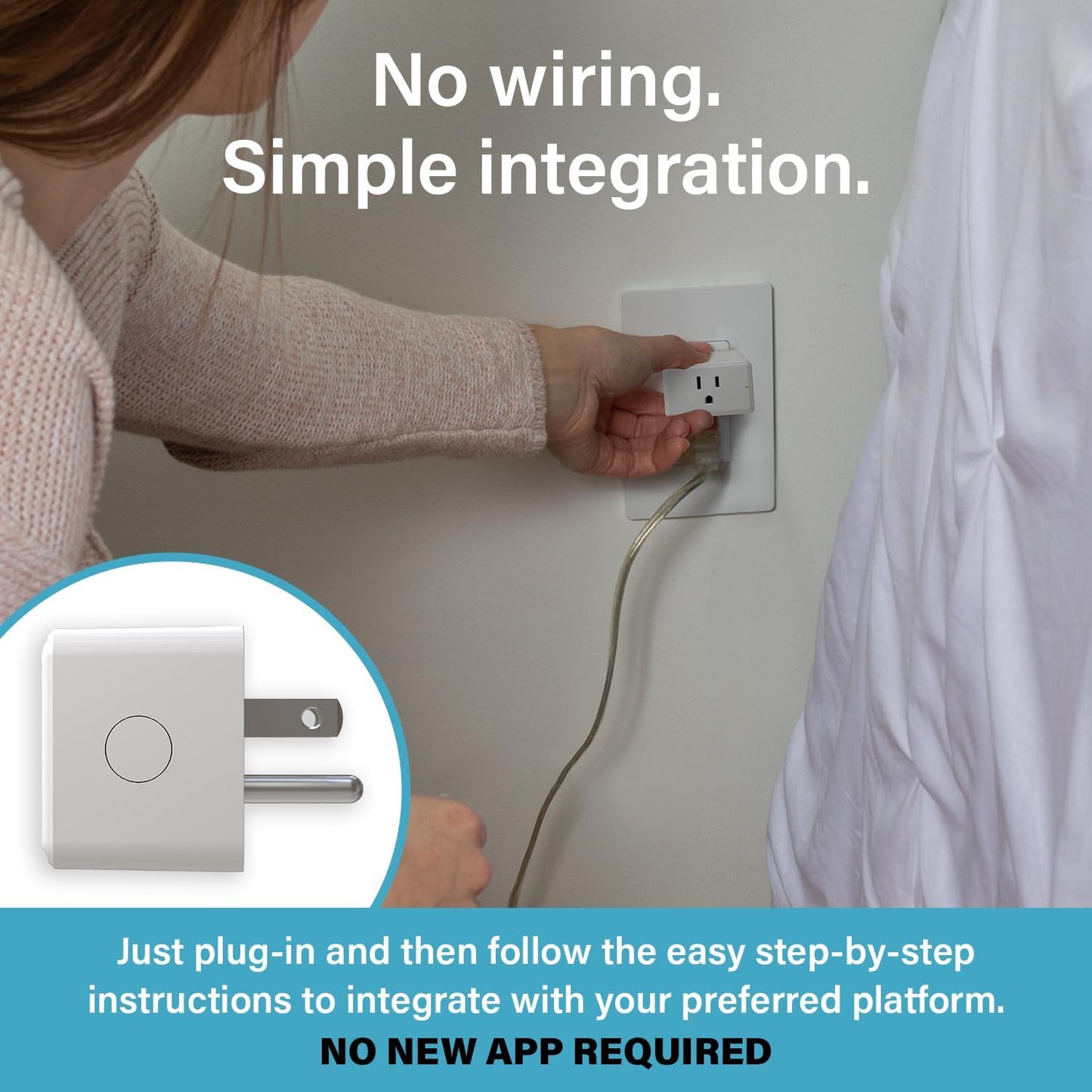 Legrand Radiant® Wi-Fi Matter Smart Plug Matter Hub Required 15A, Easy Setup, Enhanced Compatibility with Apple HomeKit, Google Home, Alexa & SmartThings, Easy Wi-Fi Connectivity w/ Matter (4 Pack)