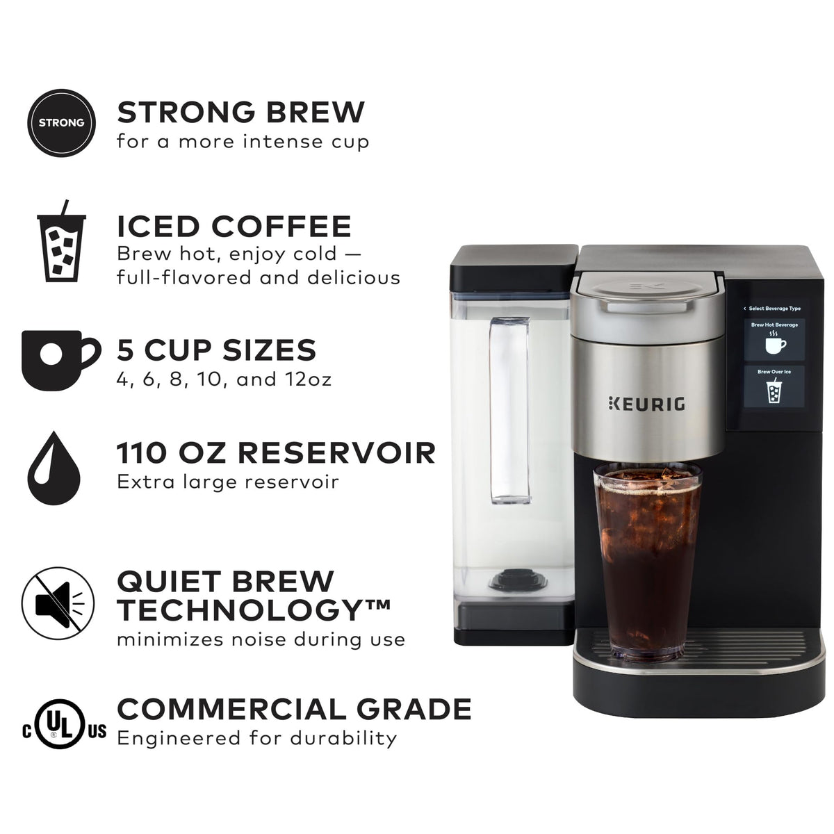 Keurig K-2550 Medium Business Single Serve Coffee Maker, 110 oz Water Reservoir, Silver/Black