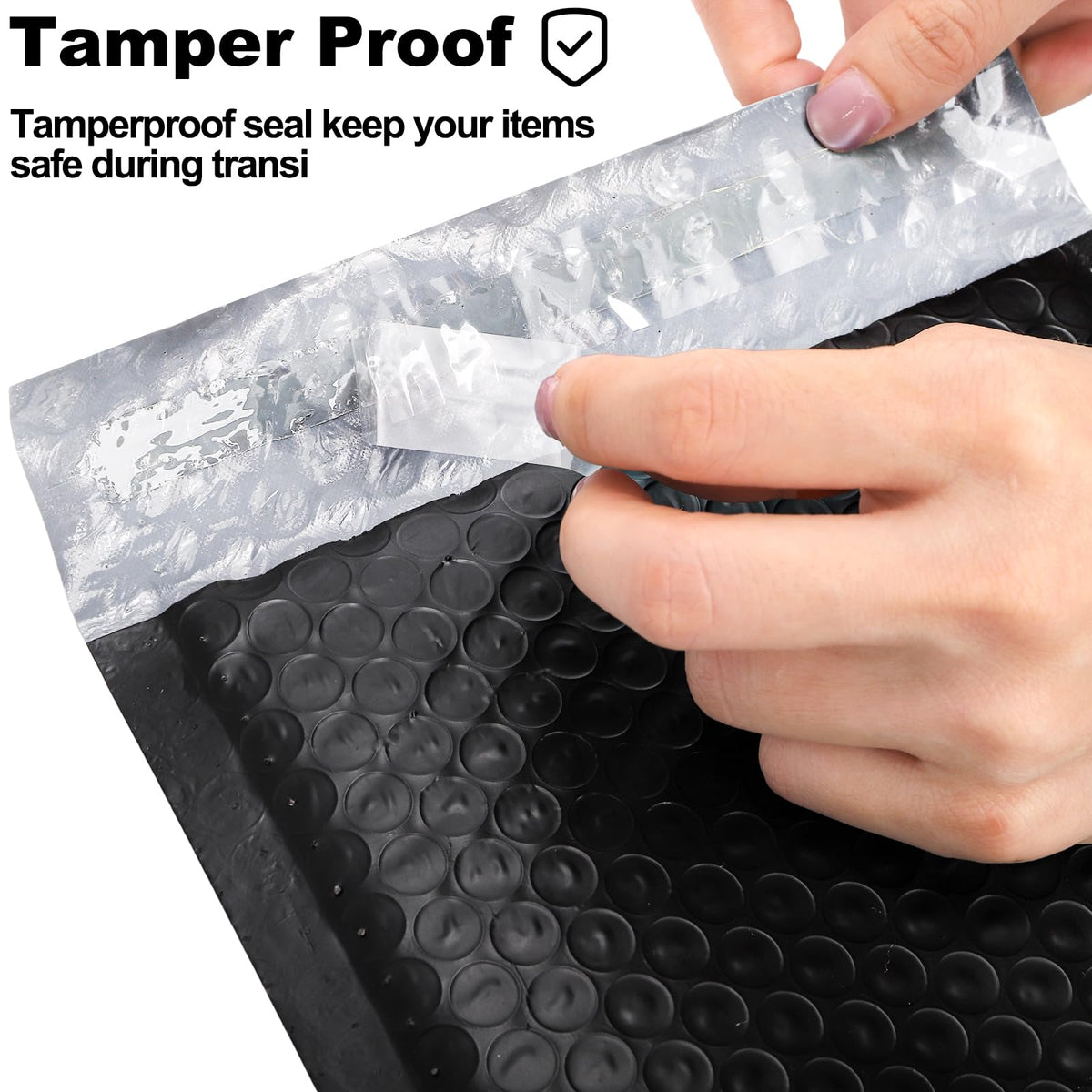 Nicunom 100 Pack Bubble Mailers 6x10", Usable Size 6x9" Self Seal Padded Envelopes Opaque Poly Wrap Bubble Bags Waterproof Shipping Bags for Small Business Mailing Makeup Jewelry Gifts, Black