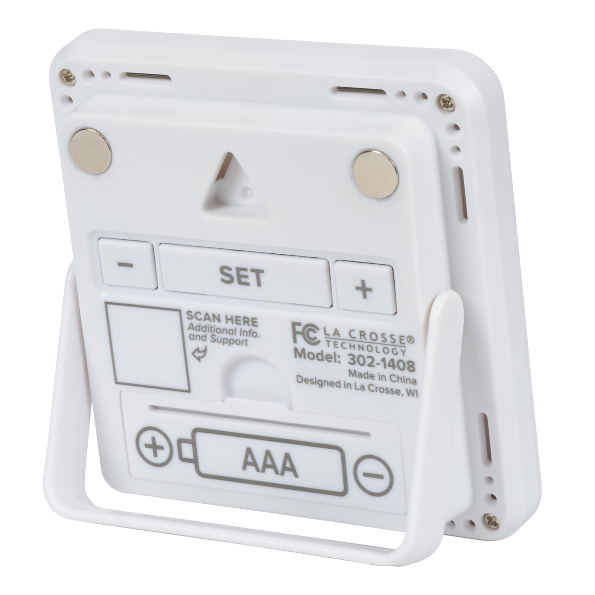 La Crosse Technology 302-1408-TBP Indoor Comfort Meter with Time & Date