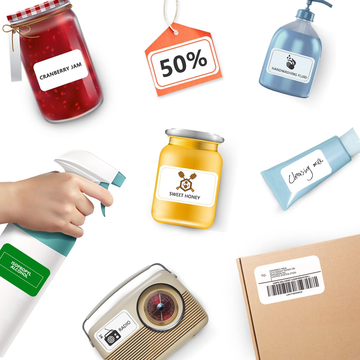 2"×4" Shipping Labels 1000 Labels Sticker Paper for Laser/Ink Jet Printer mailing Labels 8.5"×11" White 10 per Sheet