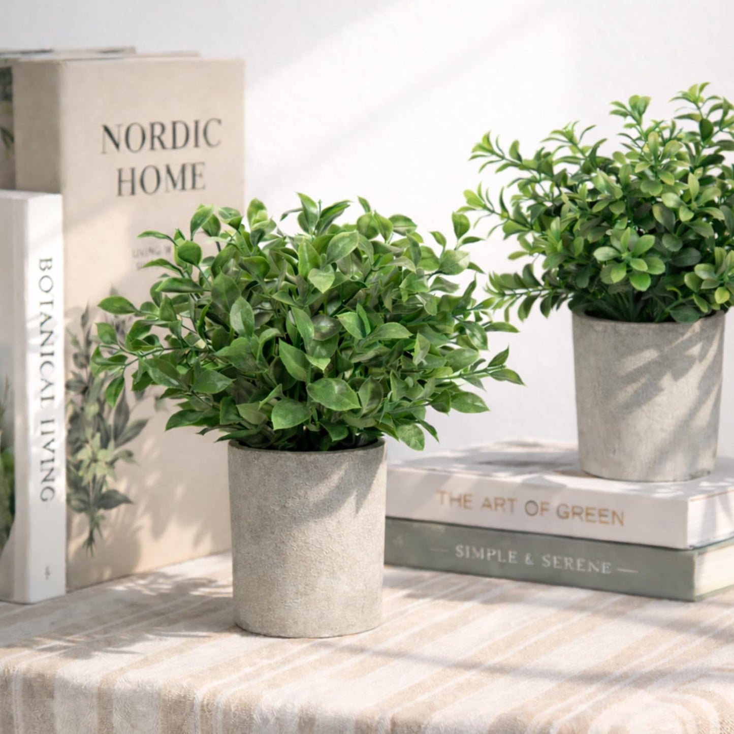 NyxGarden Small Plants Decor-Set of 3 Mini Artificial Plants, Lifelike Potted Greenery for Bathroom, Desk & Shelf Decor, No Maintenance Fake Plants for Home & Office Styling