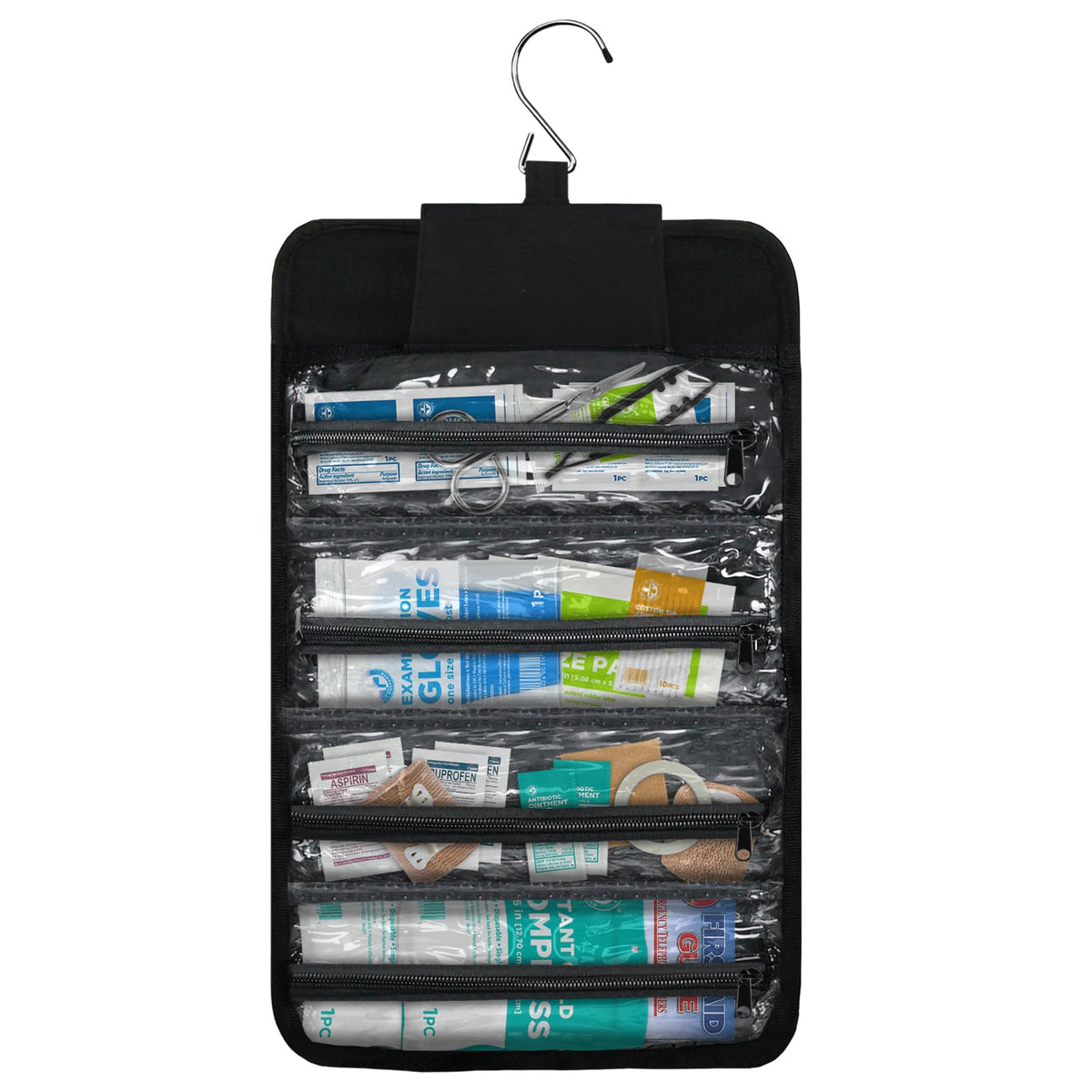 Be Smart Get Prepared 73-Piece Coach’s and Team Sports First Aid Kit in Roll up Bag: Clean, Treat, Protect Cuts, Scrapes. Home, Office, Car, School, Travel, Hunting, Outdoor, Camping, FSA HSA