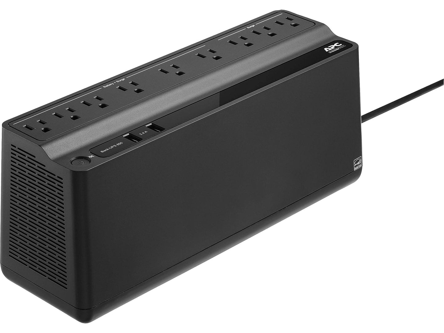 APC Back-UPS 850VA / 450W UPS Battery Backup & Surge Protector, 9 Outlets, Type A Charger, BE850G2 Uninterruptible Power Supply for Home Office & Computer