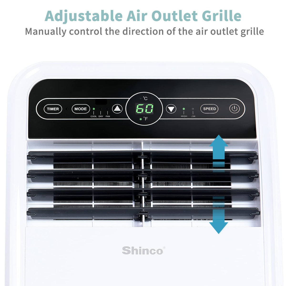 Shinco 8,000 BTU Portable Air Conditioner, AC Unit with Built-in Cool, Dehumidifier & Fan Modes for Room up to 350 sq.ft, Conditioner Remote Control, 24 Hour Timer, Installation Kit