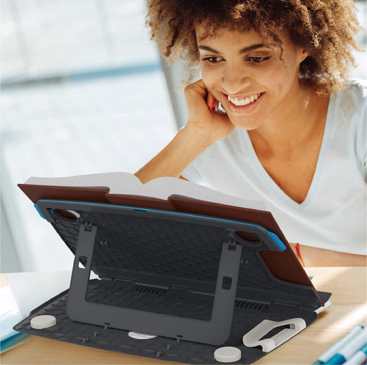 EASY READER® Slim Book Stand Charcoal Grey