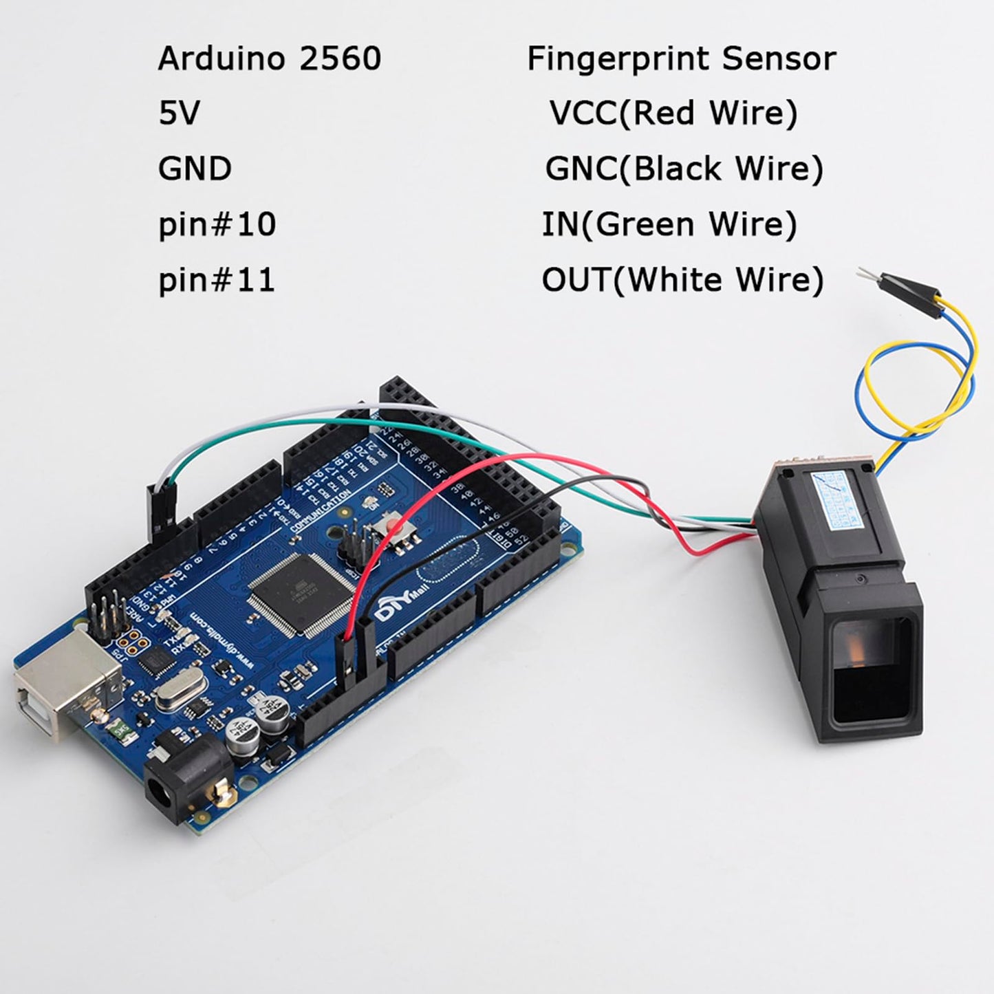 Optical Fingerprint Reader Sensor AS608 Green Light Fingerprint Recognition Module for Arduino 51 AVR STM32 ESP8266