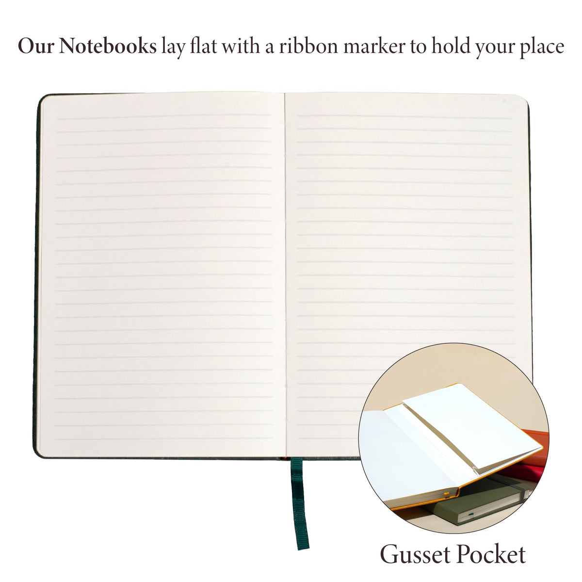 ANECDOTE. Lined Journal Notebook, 192 Pages, A5 size: 8.3" x 5.4", Thick 100 GSM Paper, Ruled, Hardcover. Journal for Women and Men, Perfect Notebook for School, Work and Travel (Olive Green)