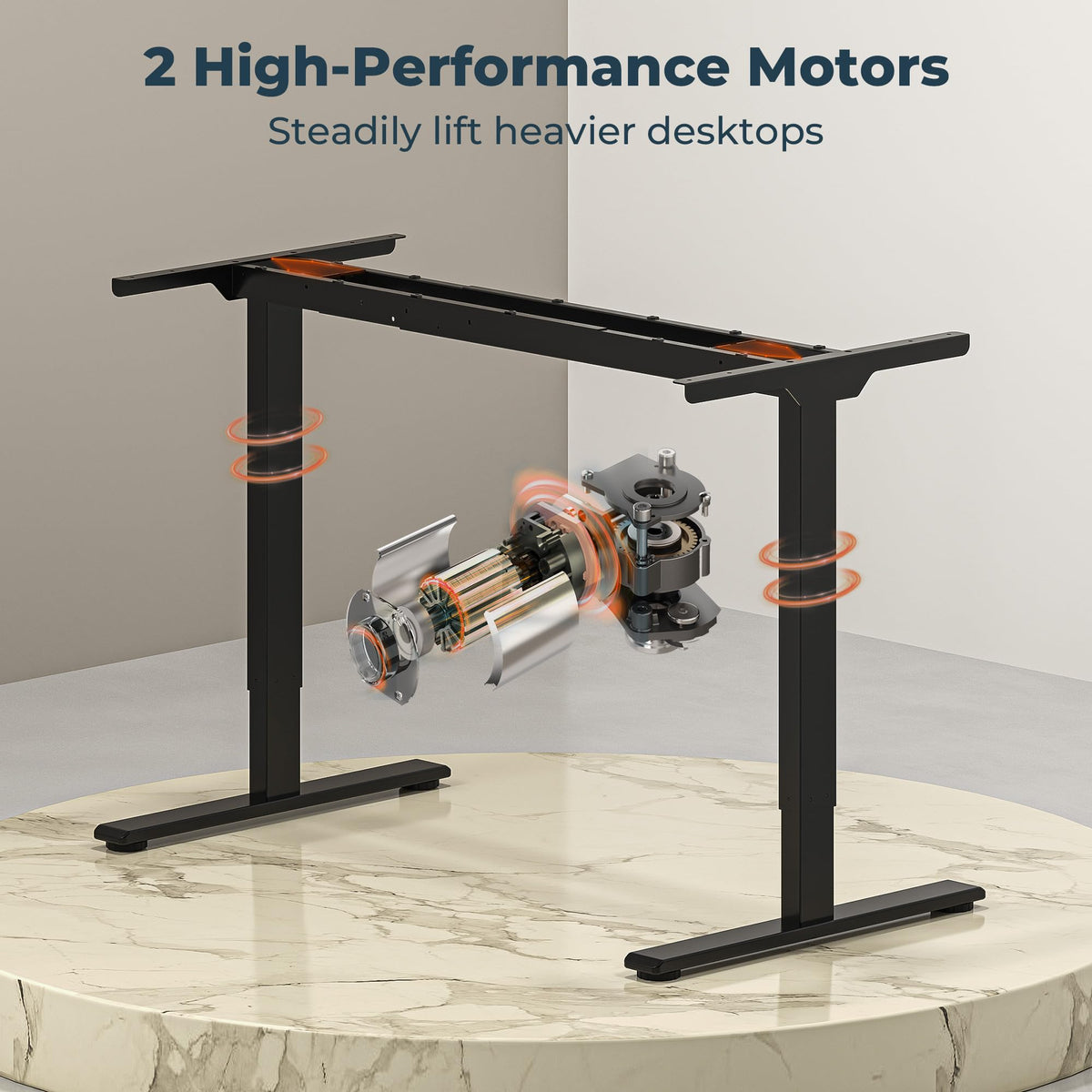 FitStand Dual Motor Standing Desk, Large Stand Up Desks, 79x31 Inches Electric Sit Stand Desk, 4 Memory Preset Adjustable Height Home Office Desk (Black)