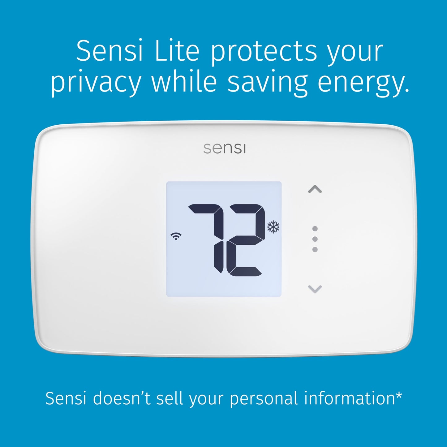 Sensi Lite Smart Thermostat, Programmable, WiFi, Easy DIY, Works With Alexa, ENERGY STAR Certified, ST25W, Most Systems C-Wire Not Required, C-Wire needed with Heat/Cool Only & Heat Pump System -White