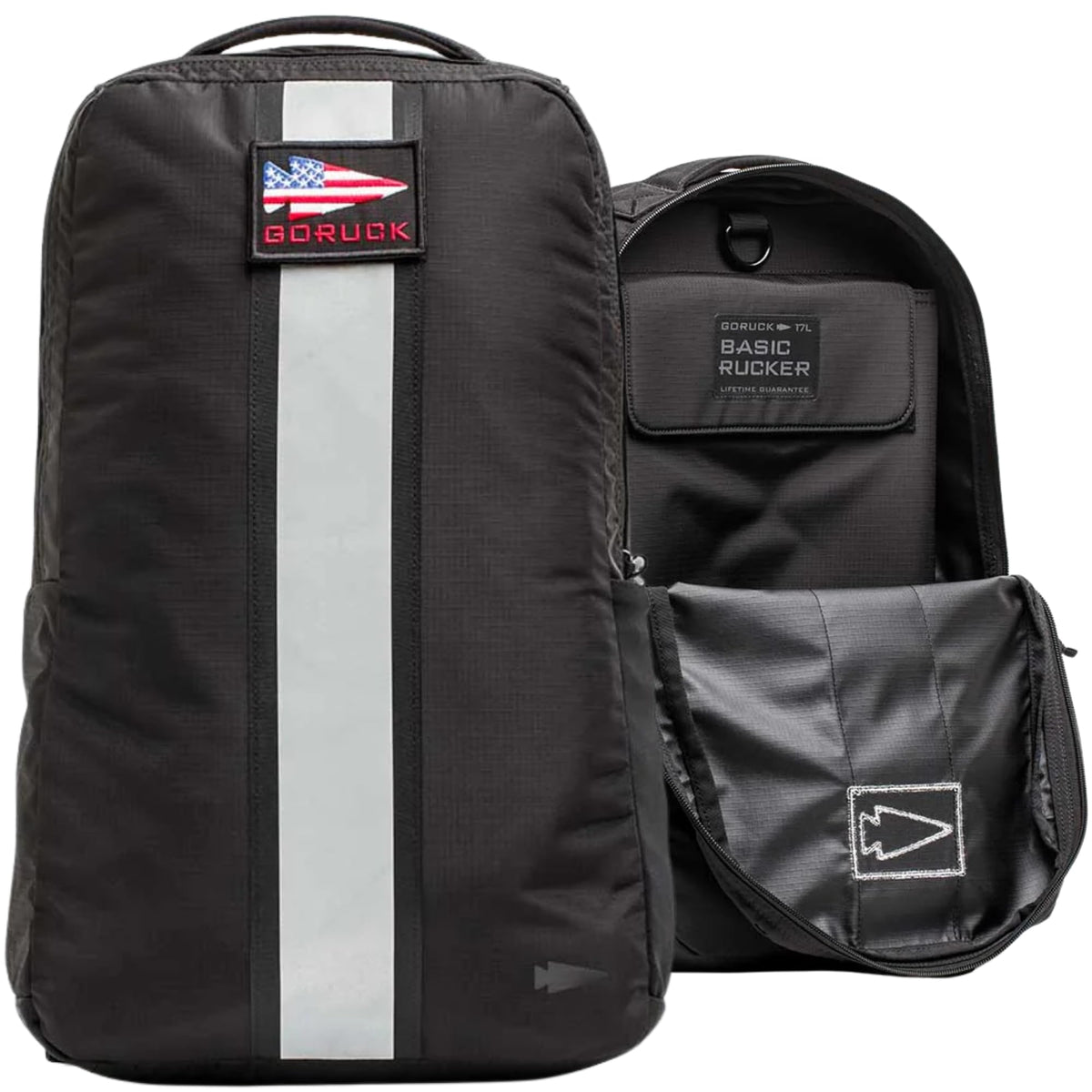 GORUCK Basic Rucker 17L Tactical Backpack – Durable Rucksack & MOLLE Daypack – Military Backpack for Men & Women - for Outdoor, Hiking, Training & Travel – Black