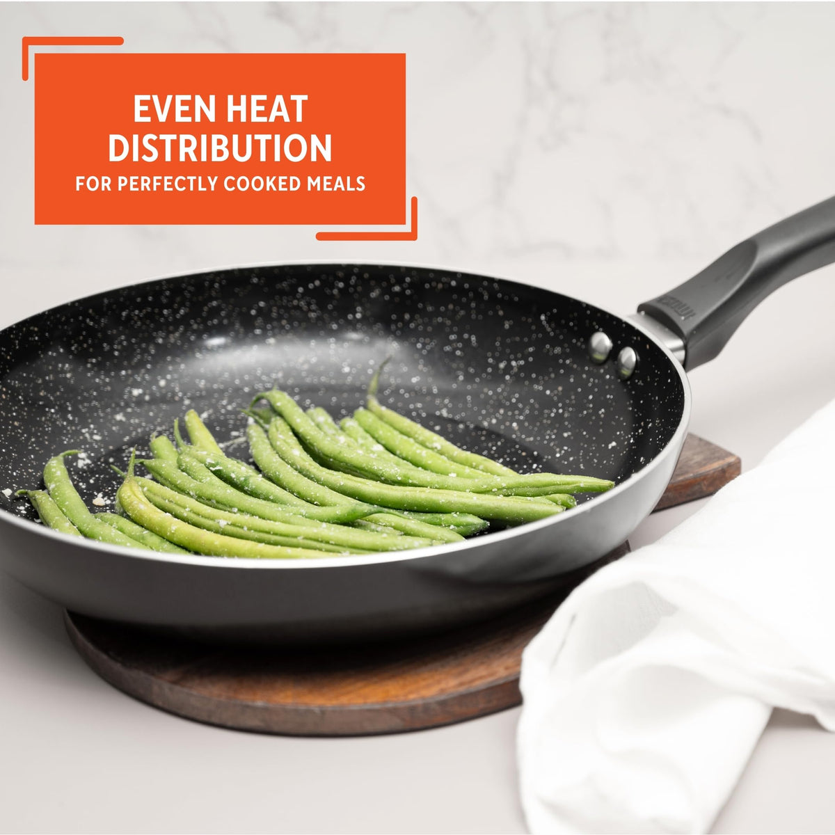 IMUSA 10” Bistro Ceramic Nonstick Fry Pan with Bakelite Handle