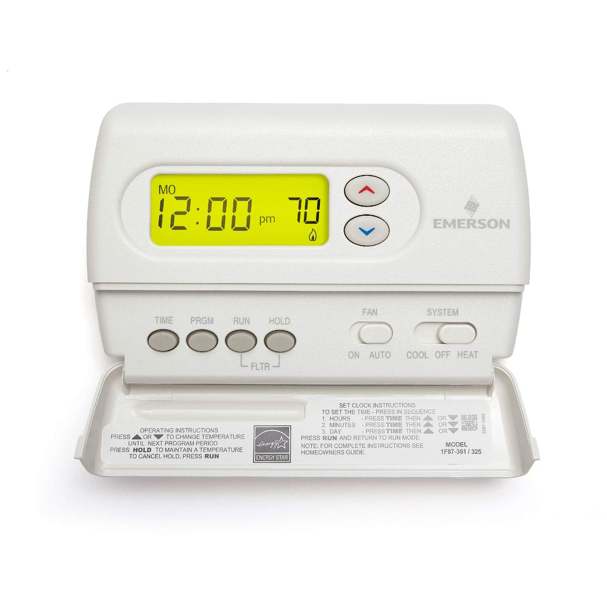 Emerson Thermostats Emerson 1F87-361 7 Day Programmable Thermostat for Single-Stage Systems