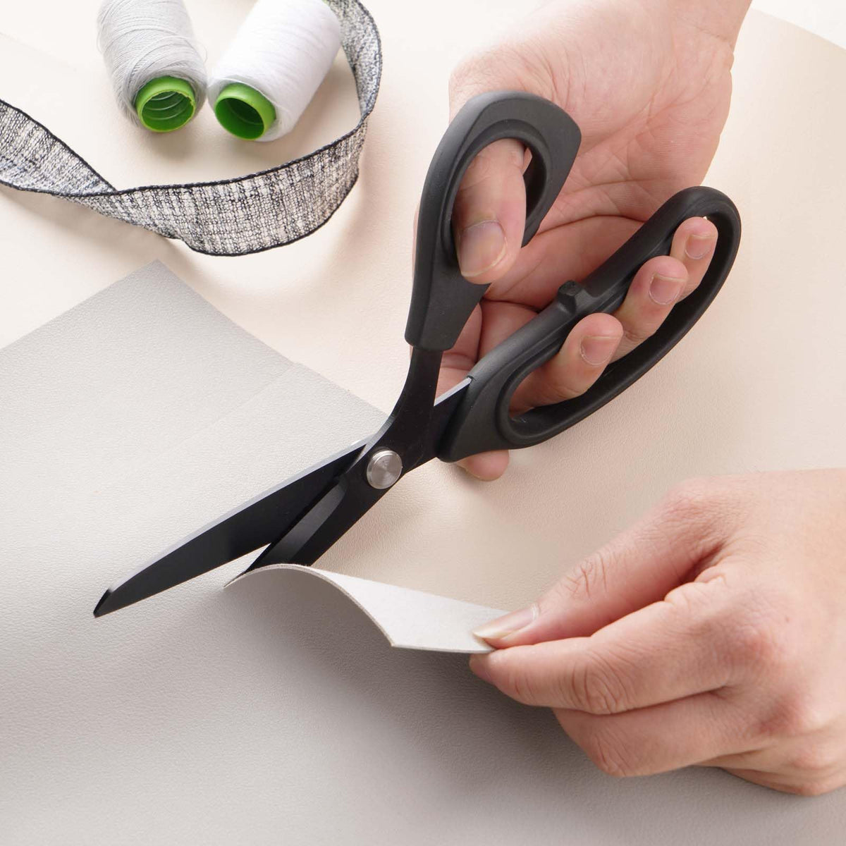 Zicolu Premium Proseries Sewing Fabric Scissors Bundle (10"/9"/6"), Black Office Scissors All Purpose, Sharp Titanium Coated Blade, Comfort Grip Soft Handles for Diy Craft, Paper, Art, School, Home