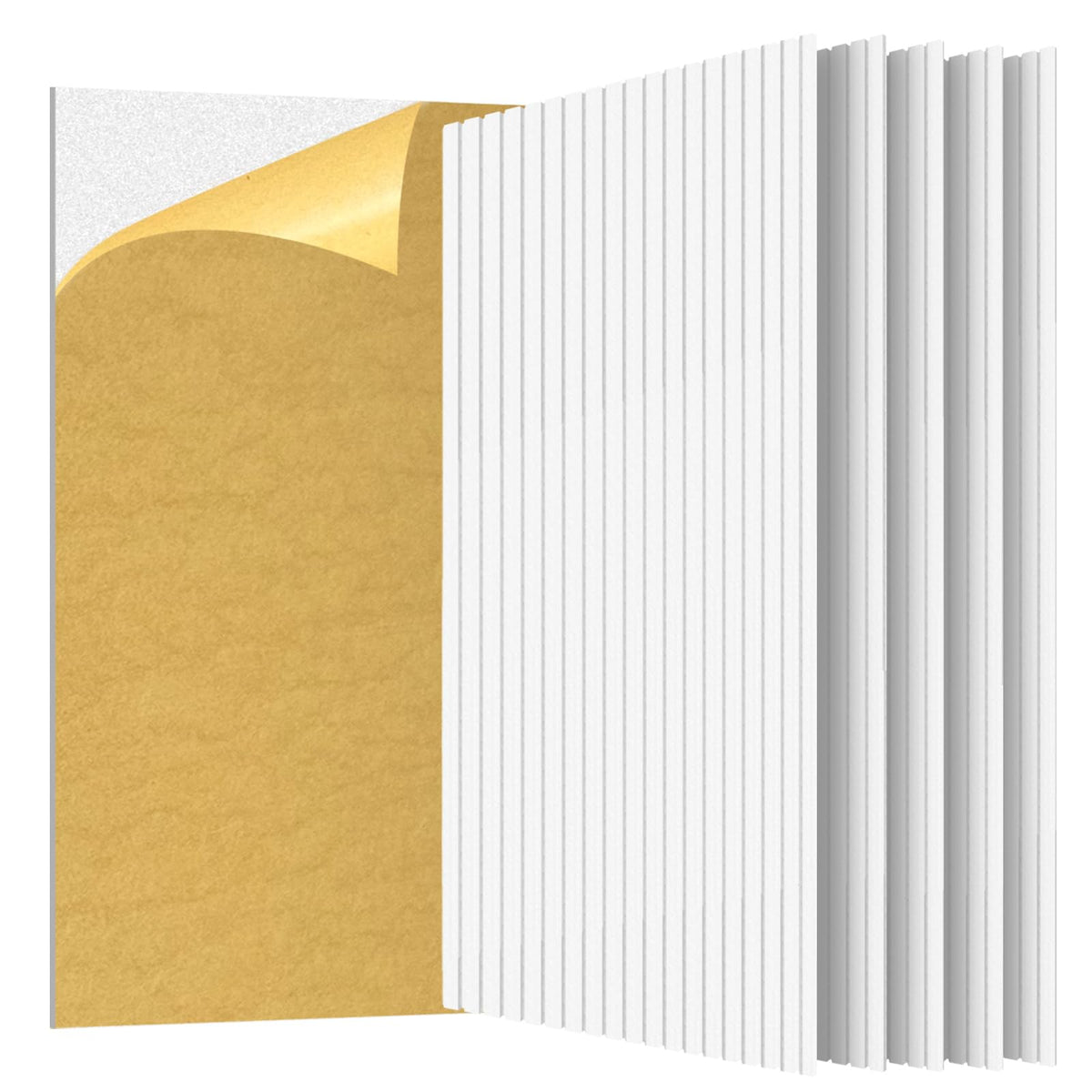 RITOLLO 6 Pack Acoustic Wall Panels, 47.2X23.6X0.4 inch Decorative Self-Adhesive Soundproof Panels, Sound Dampening Panels for Home Studio Office, White(White,6)