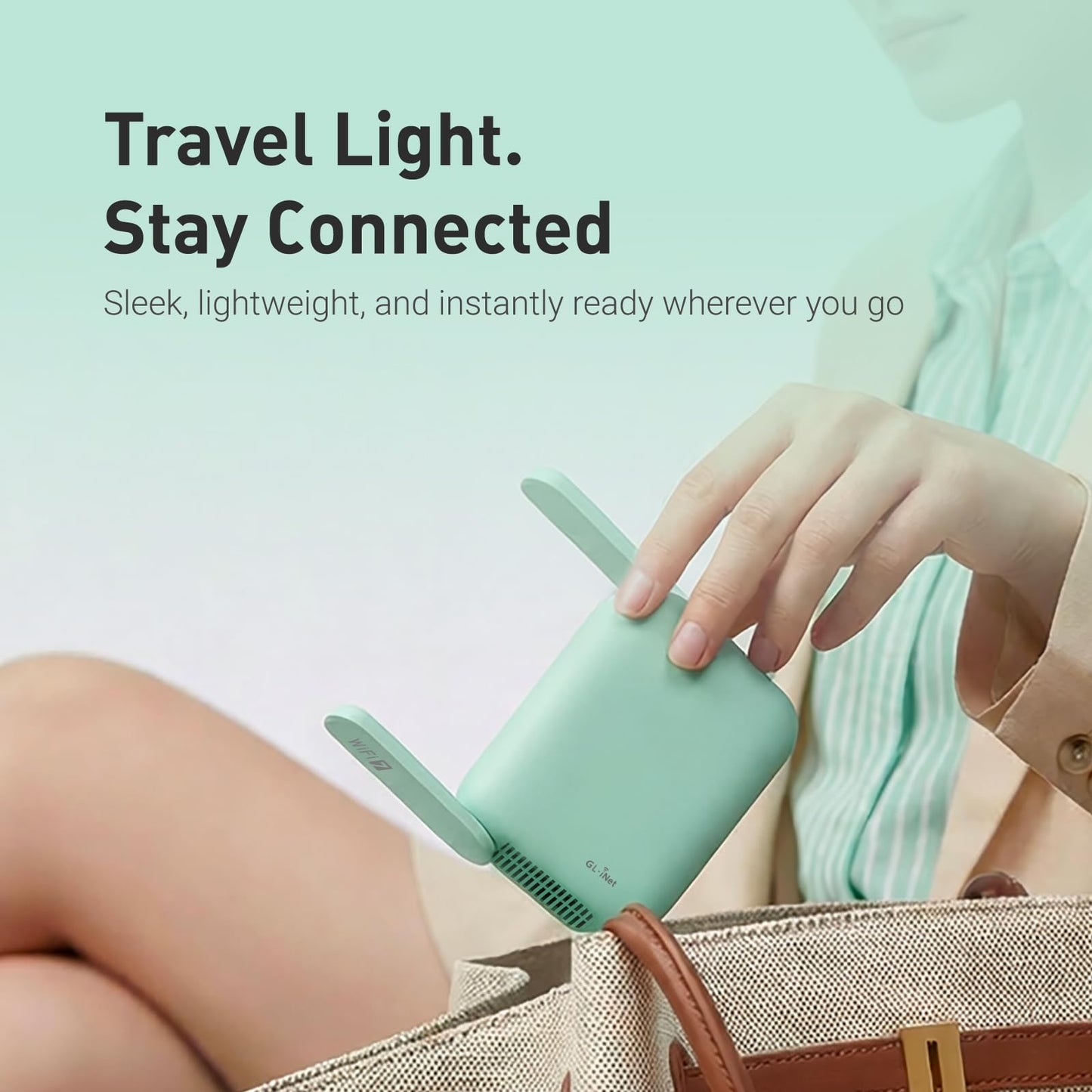 GL.iNet GL-MT3600BE (Beryl 7) Portable Travel Router, Pocket Wi-Fi 7 Wireless 2.5G Router, Mini Portable VPN Routers WiFi for Car, Travel, Public Computer Routers, Business, Mobile/RV/Cruise/Plane