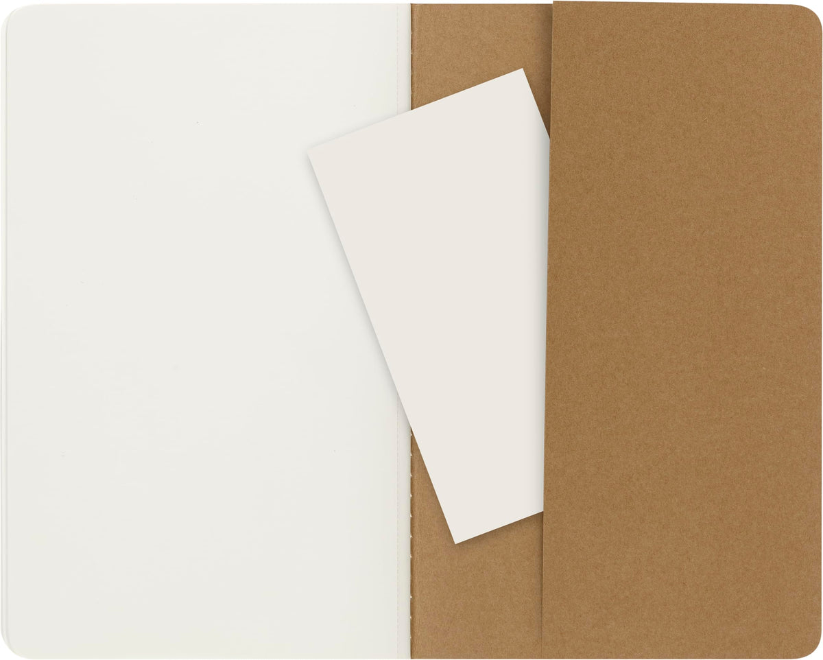 Moleskine Cahier Journal, Soft Cover, Large (5" x 8.25") Ruled/Lined, Black, 80 Pages (Set of 3)