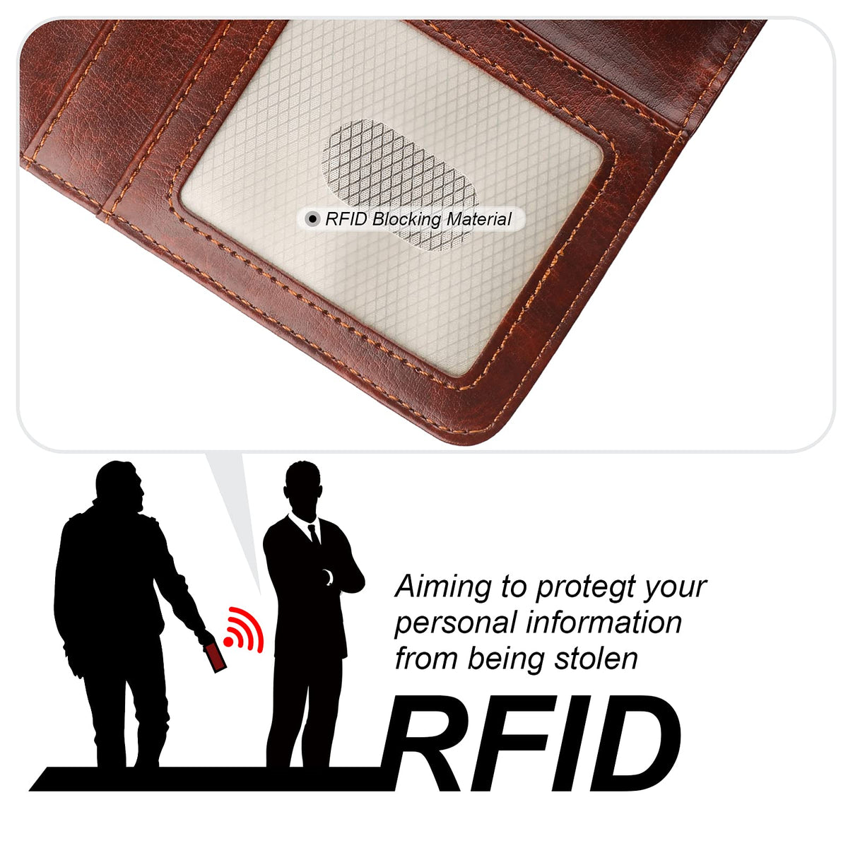 Bocasal Detachable Wallet Case for iPhone 15 Pro Max RFID Blocking Card Slots Holder Premium PU Leather Magnetic Kickstand Shockproof Wrist Strap Removable Flip Protective Cover 5G 6.7 inch (Brown)
