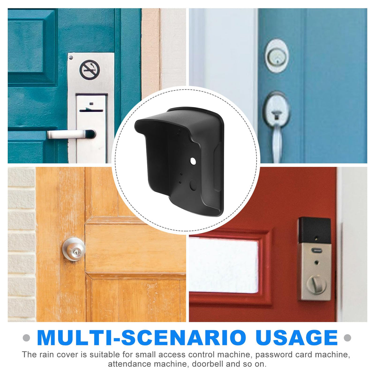 FAVOMOTO Waterproof Doorbell Cover, Outdoor Plastic Doorbell Chime Protector Rainproof Door Lock Security System Shield For Attendance Machine Fingerprint Device