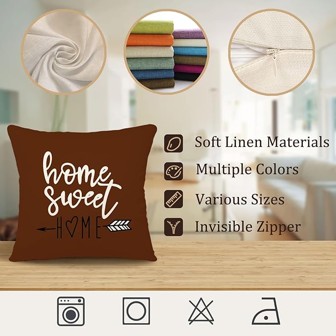 YCOLL Pillow Covers 16x16 Set of 4, Modern Sofa Throw Pillow Cover, Decorative