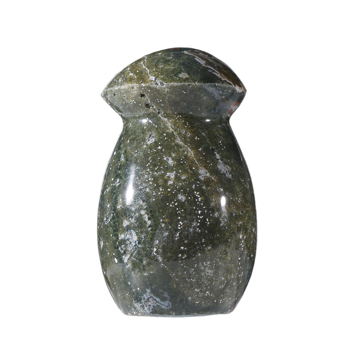 dssmboom Mushroom Statue for Home Garden Decor, Natural Ocean Jasper Stone Figurine Crystal Stone for Energy Balancing, Spiritual Healing, 0.22-0.44lb