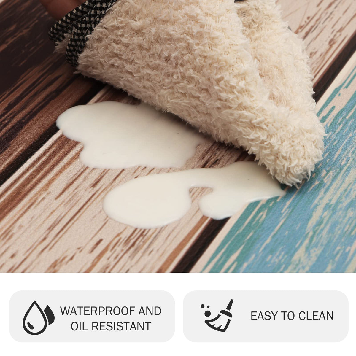 MAYHMYO Kitchen Rug Anti Fatigue Kitchen Mat Cushioned Farmhouse Kitchen Rugs Non Skid Waterproof Kitchen Rugs and Mats Retro Rustic Wood Texture Kitchen Mats for Floor Laundry Standing Desk Sink