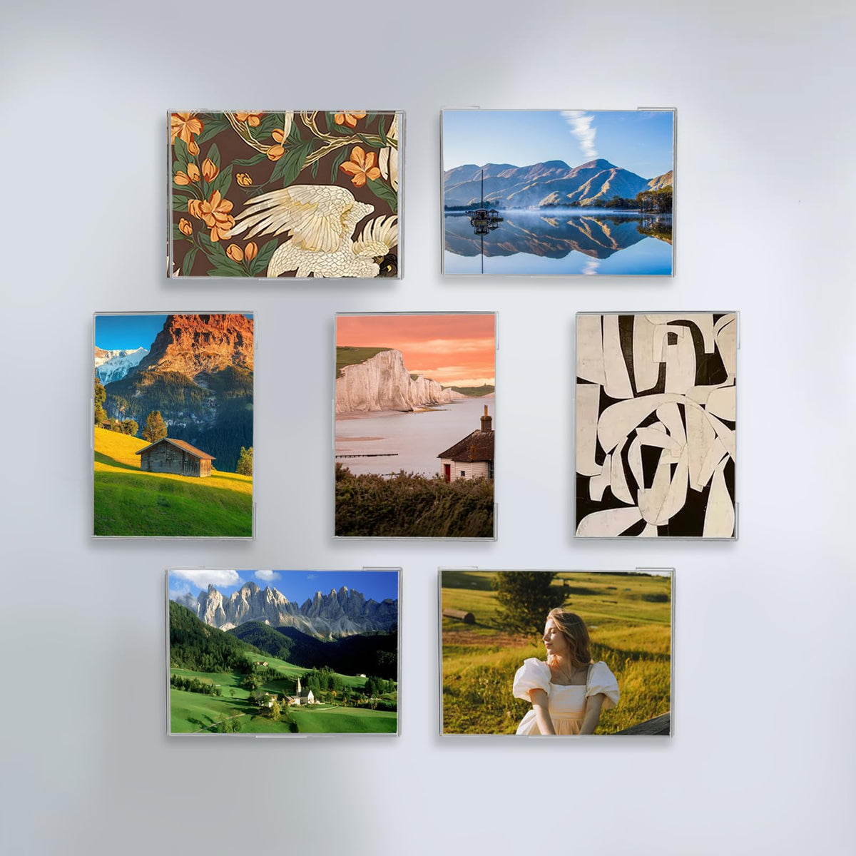 DigDozer 10 Pcs Acrylic Sign Holder 8.5 x 11, Dual-Purpose Wall Mount Sign Holders with Adhesive, Clear Plastic Frames Paper Display Sign Holders for Office, Store, Restaurant - Horizontal or Vertical