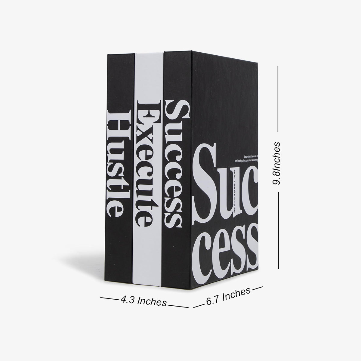 TwoDays Motivational Office Decor: Modern Decorative Books (Set of 3), 6.7 x 9.8 x 1.4 inches