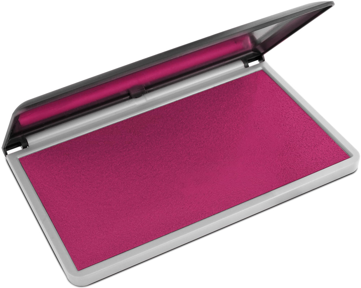 MaxMark Large Premium Magenta Purple Ink Stamp Pad - 3.5" x 6.25" - Quality Felt Pad