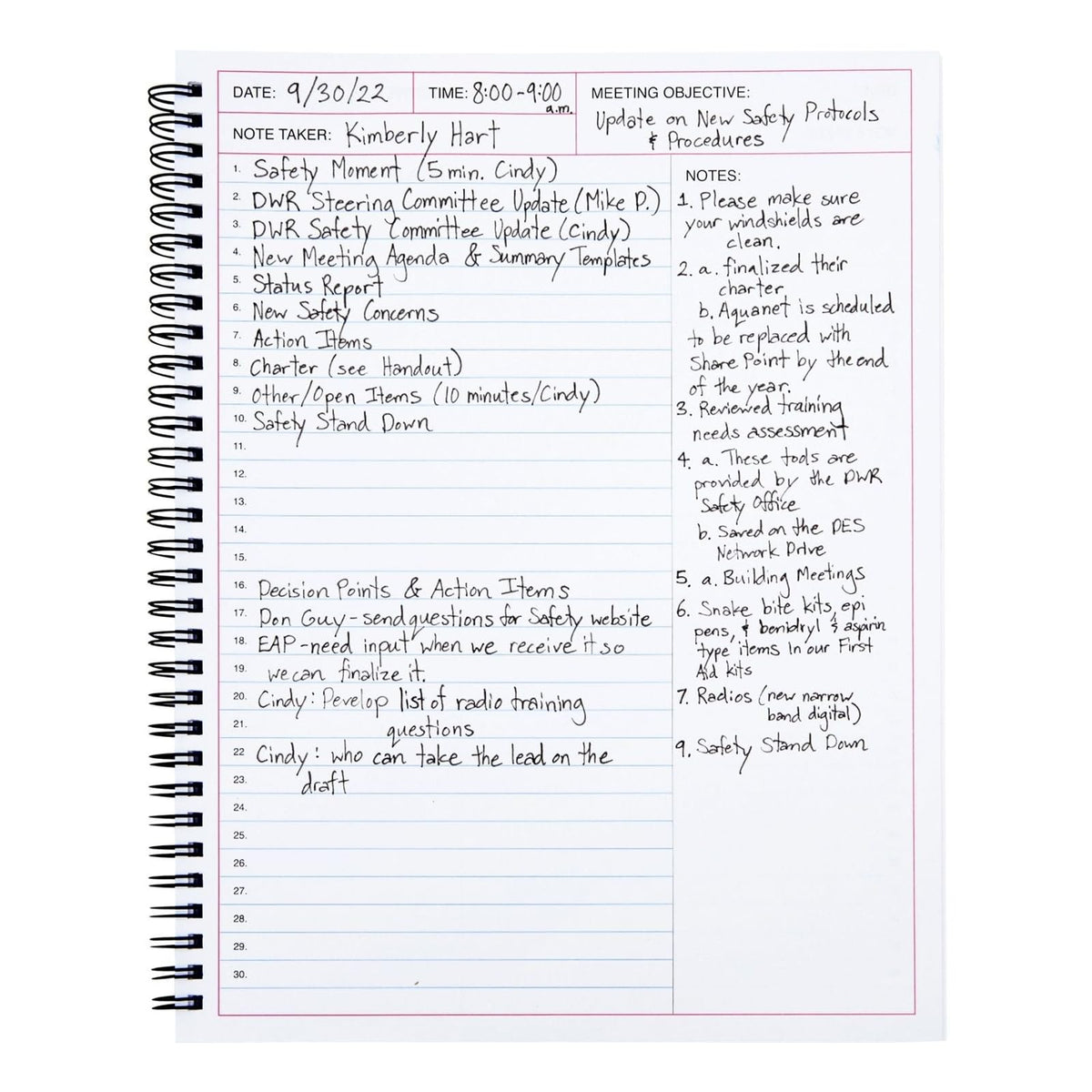 Juvale Meeting Notebook for Work - Spiral-Bound Planner Notebook for Work Planner & Office Supplies - Agenda & To Do List Notepad - 11 x 8.5 In, White, Pack of 2
