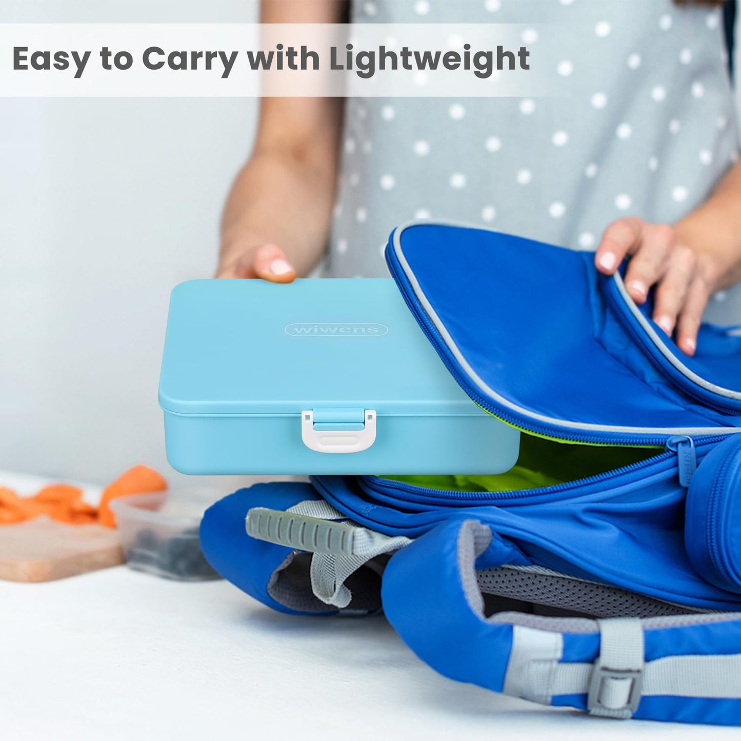wiwens Snack Box Container for Kids Adults Reusable Snackle Box with Adjustable Dividers Airtight Snack Organizer with Compartents Toddler Bento Lunch Box Leak Proof for Office,School,Travel,Outdoor
