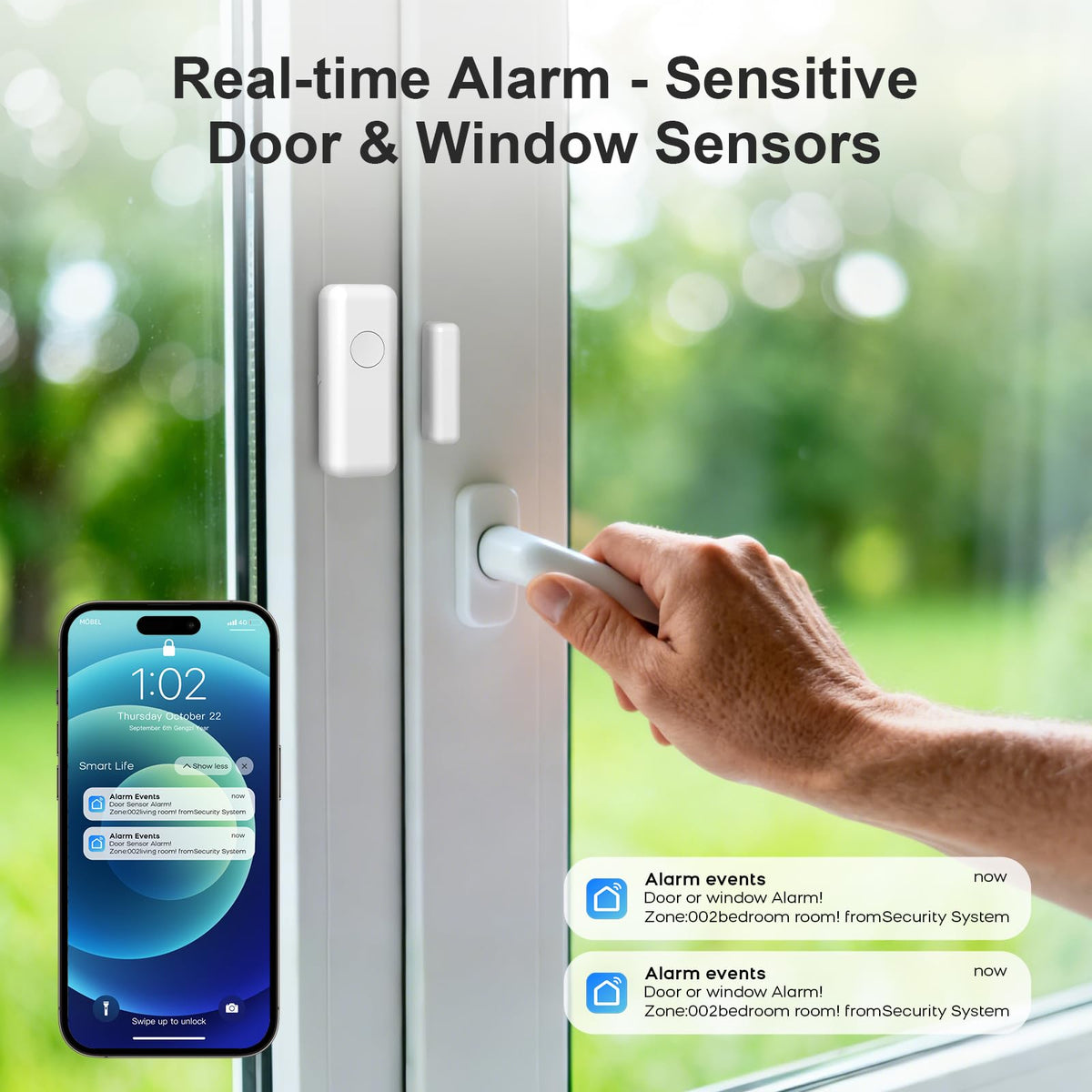 PGST Alarm System for Home Security,2025 Wireless Security Systems for House with Instant App Alerts,13Pcs with Door/Motion Sensors,Remote,Compatible with Alexa for Villa,Apartment,Kids Safety,Office