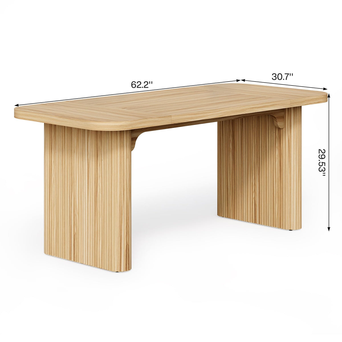 LITTLE TREE 62-Inch Home Office Computer Desk, Large Writing Desk with Textured Double Base, 5 ft Conference Meeting Seminar Table for Office