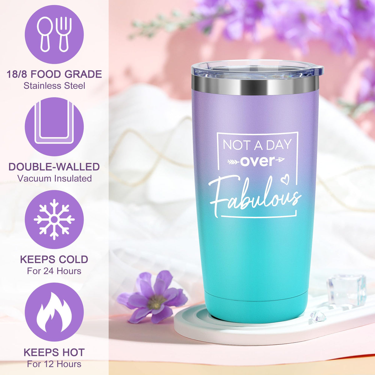 Birthday Gifts for Women Happy Birthday Purple Gift Baskets for Woman Unique Gift Sets for Women Gifts Box for Woman Friendship Mom Sister Best Friend Female Her