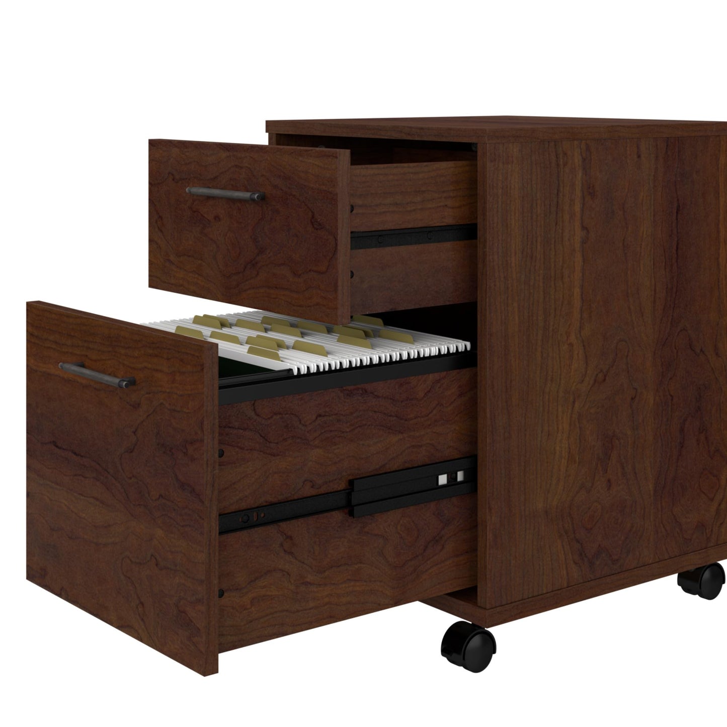 Bush Home Key West 2 Drawer Mobile File Cabinet in Bing Cherry